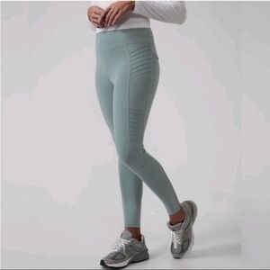 Athleta Light Gray Moto Leggings